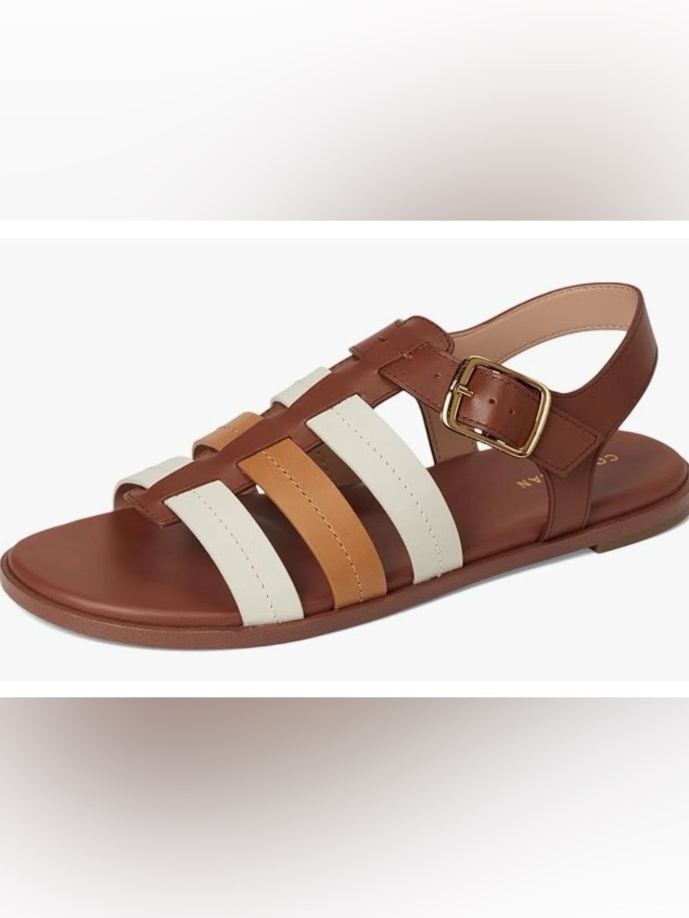 COLE HAAN Flynn Fisherman Leather Sandal. Sz 7.5. NWOT